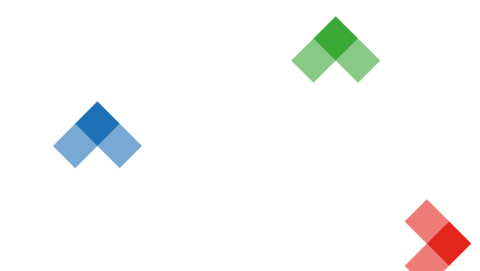 Illustratie van gekleurde vormen uit het logo